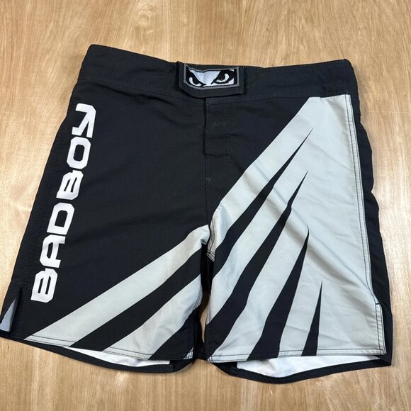 Bad Boy Other - Bad Boy Mens Black & Gray Training Series MMA Shorts Size Large